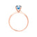 LOTTIE - Round Aqua Spinel Solitaire Engagement Ring 18k Rose Gold