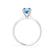 LOTTIE - Round Aqua Spinel Solitaire Engagement Ring 950 Platinum