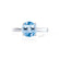 LOTTIE - Round Aqua Spinel Solitaire Engagement Ring 950 Platinum