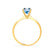 LOTTIE - Round Aqua Spinel Solitaire Engagement Ring 18k Yellow Gold