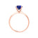 LOTTIE - Round Blue Sapphire Solitaire Engagement Ring 18k Rose Gold