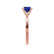 LOTTIE - Round Blue Sapphire Solitaire Engagement Ring 18k Rose Gold