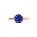 LOTTIE - Round Blue Sapphire Solitaire Engagement Ring 18k Rose Gold