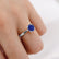 LOTTIE - Round Blue Sapphire Solitaire Engagement Ring 950 Platinum