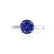 LOTTIE - Round Blue Sapphire Solitaire Engagement Ring 950 Platinum