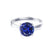 LOTTIE - Round Blue Sapphire Solitaire Engagement Ring 950 Platinum