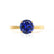 LOTTIE - Round Blue Sapphire Solitaire Engagement Ring 18k Yellow Gold