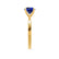 LOTTIE - Round Blue Sapphire Solitaire Engagement Ring 18k Yellow Gold