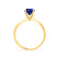 LOTTIE - Round Blue Sapphire Solitaire Engagement Ring 18k Yellow Gold