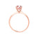 LOTTIE - Round Champagne True Sapphire Solitaire Engagement Ring 18k Rose Gold