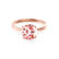 LOTTIE - Round Champagne True Sapphire Solitaire Engagement Ring 18k Rose Gold
