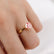LOTTIE - Round Champagne True Sapphire Solitaire Engagement Ring 18k Rose Gold
