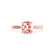 LOTTIE - Round Champagne True Sapphire Solitaire Engagement Ring 18k Rose Gold