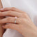 LOTTIE - Round Champagne True Sapphire Solitaire Engagement Ring 950 Platinum