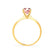 LOTTIE - Round Champagne True Sapphire Solitaire Engagement Ring 18k Yellow Gold