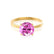 LOTTIE - Round Pink Sapphire Solitaire Engagement Ring 18k Yellow Gold