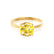LOTTIE - Round Yellow Sapphire Solitaire Engagement Ring 18k Yellow Gold