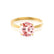 LOTTIE - Round Champagne True Sapphire Solitaire Engagement Ring 18k Yellow Gold