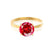 LOTTIE - Round Ruby Solitaire Engagement Ring 18k Yellow Gold