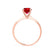 LOTTIE - Round Ruby Solitaire Engagement Ring 18k Rose Gold