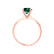LOTTIE - Round Emerald Solitaire Engagement Ring 18k Rose Gold