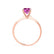 LOTTIE - Round Pink Sapphire Solitaire Engagement Ring 18k Rose Gold