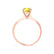 LOTTIE - Round Yellow Sapphire Solitaire Engagement Ring 18k Rose Gold