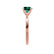 LOTTIE - Round Emerald Solitaire Engagement Ring 18k Rose Gold