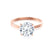 LOTTIE - Round Moissanite 18K Rose Gold 4 Prong Tulip Solitaire Ring