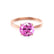 LOTTIE - Round Pink Sapphire Solitaire Engagement Ring 18k Rose Gold