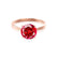 LOTTIE - Round Ruby Solitaire Engagement Ring 18k Rose Gold