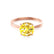 LOTTIE - Round Yellow Sapphire Solitaire Engagement Ring 18k Rose Gold