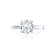 LOTTIE - Round Moissanite 18K White Gold 4 Prong Tulip Solitaire Ring