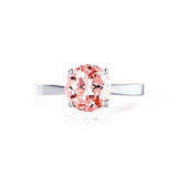 LOTTIE - Chatham® Round Champagne True Sapphire Solitaire Engagement Ring 950 Platinum