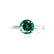 LOTTIE - Round Emerald Solitaire Engagement Ring 950 Platinum