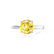 LOTTIE - Round Yellow Sapphire Solitaire Engagement Ring 950 Platinum