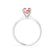 LOTTIE - Round Champagne True Sapphire Solitaire Engagement Ring 950 Platinum