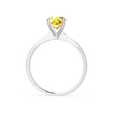 LOTTIE - Chatham® Round Yellow Sapphire Solitaire Engagement Ring 950 Platinum