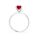 LOTTIE - Round Ruby Solitaire Engagement Ring 950 Platinum