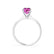LOTTIE - Round Pink Sapphire Solitaire Engagement Ring 950 Platinum