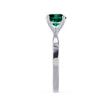 LOTTIE - Chatham® Round Emerald Solitaire Engagement Ring 950 Platinum