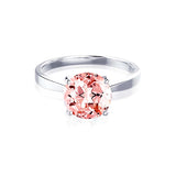LOTTIE - Chatham® Round Champagne True Sapphire Solitaire Engagement Ring 950 Platinum