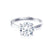 LOTTIE -  Ready to Ship 2.26ct Round Moissanite 950 Platinum 4 Prong Tulip Solitaire Ring