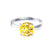 LOTTIE - Round Yellow Sapphire Solitaire Engagement Ring 950 Platinum