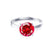 LOTTIE - Round Ruby Solitaire Engagement Ring 950 Platinum