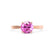 LOTTIE - Round Pink Sapphire Solitaire Engagement Ring 18k Rose Gold