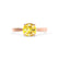 LOTTIE - Round Yellow Sapphire Solitaire Engagement Ring 18k Rose Gold