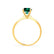 LOTTIE - Round Emerald Solitaire Engagement Ring 18k Yellow Gold