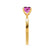 LOTTIE - Round Pink Sapphire Solitaire Engagement Ring 18k Yellow Gold