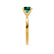 LOTTIE - Round Emerald Solitaire Engagement Ring 18k Yellow Gold